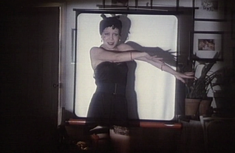 3. Ana como Betty Boop frente a la pantalla de cine